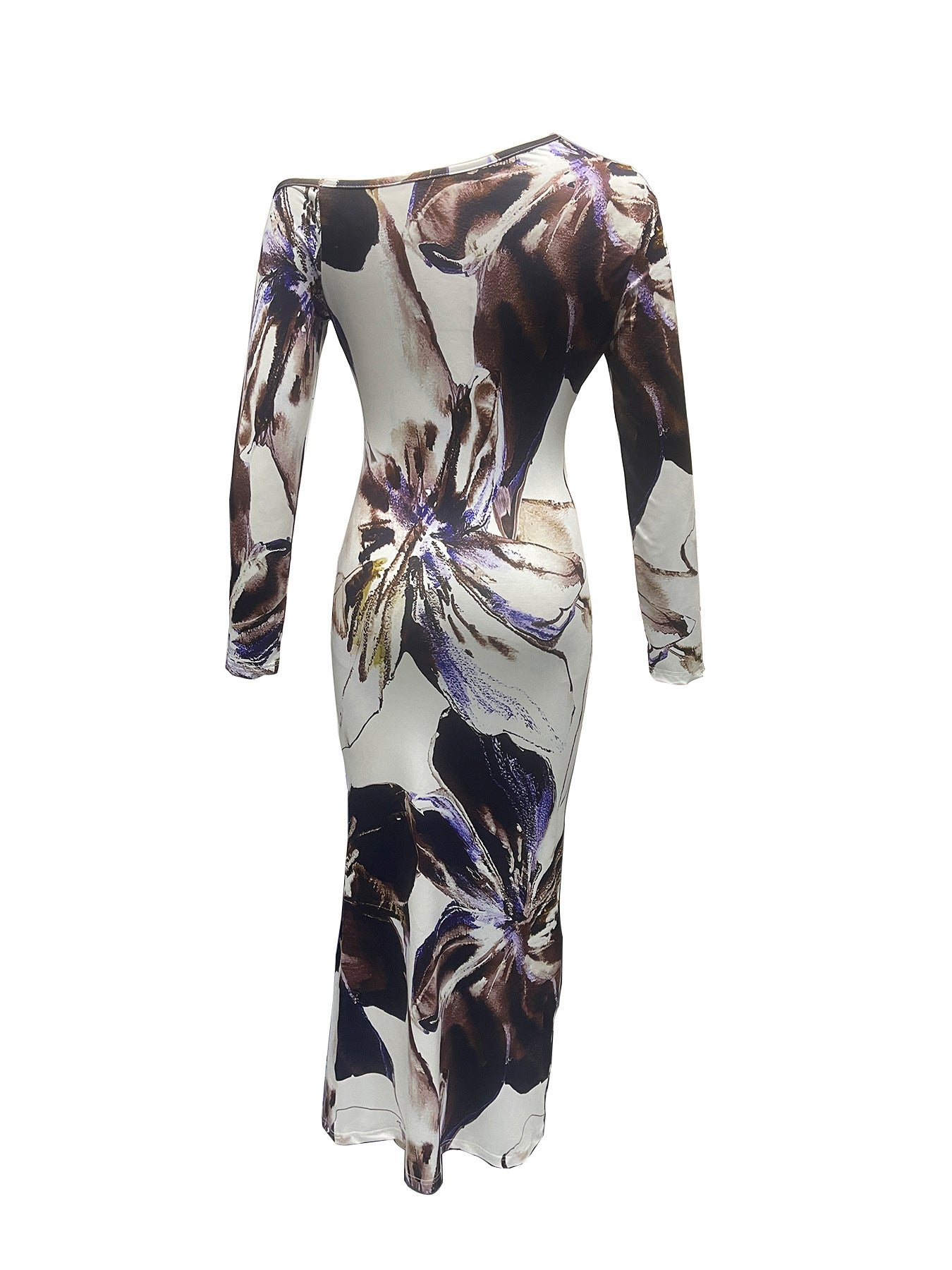 Fashion Personalized Flower Print Hip Dress Women Dropshipman
